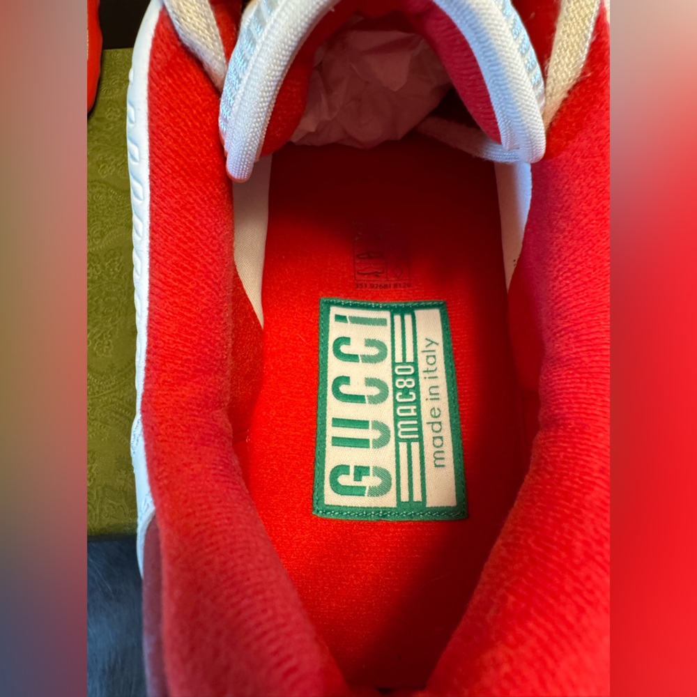 Gucci White and Red Sneakers - Picture 14 of 15